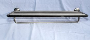 Restoration Hardware Sutton Train Rack Satin Nickel   (D-9)