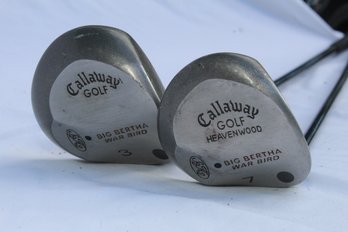 Callaway Big Bertha War Bird 3 & 7 Fairway Woods Golf Clubs (D-12)