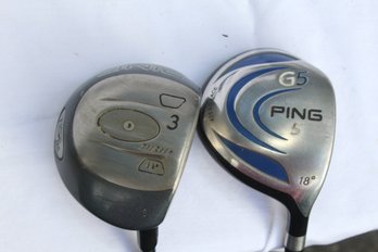 Ping TiSi Tec 3 Wood & G5 5 Wood Golf Clubs (D-13)