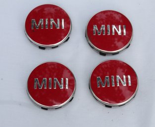 Mini Cooper OEM Chili Red Wheel Center Cap 2354148 Set Of 4  (D-16)