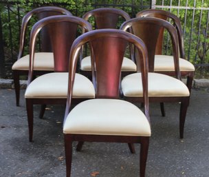 Set Of 6 Bernhardt Furniture Whitney Dining Chairs Opal Point Collection