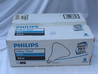 11 Philips Indoor Flood BR40 65W Light Bulbs