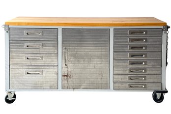 Seville Classics Ultra HD 12 Drawer Rolling Workbench And Contents