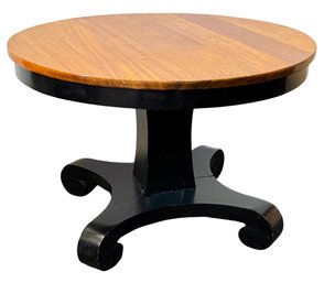Classic Pedestal Wooden Side Table