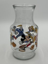 Vintage Walt Disney Mickey Mouse And Friends Juice Carafe - Anchor Hocking