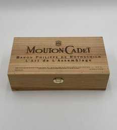 Mouton-Cadet Two Bottle Wooden Gift Box - Box Only No Wine Bottles