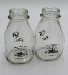Longmont Dairy Farm - Set Of 2 Small Milk Bottles