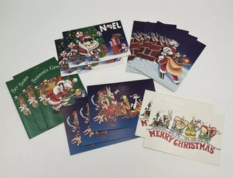 Set Of Vintage Looney Tunes Christmas / Holiday Cards