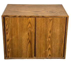 Vintage Faux Wood Grain Storage Cabinet