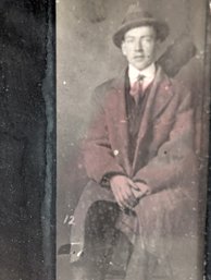 Captivating Vintage Portrait Rare Magic Lantern Glass Slide