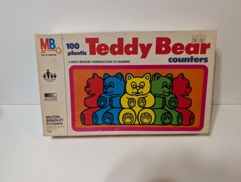 Vintage Milton Bradley Teddy Bear Counters Set 100 Plastic Math 1978  Not Complete