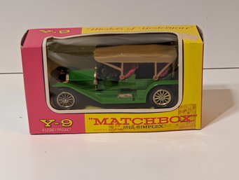 Matchbox Lesney Models Of Yesteryear Y-9 1912 Simplex Green In Original Box