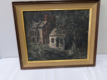 Moody, Beautifully Textured Vintage Mid-century Oil Painting By Listed Ohio Artist John Reininger, Dated 1965.