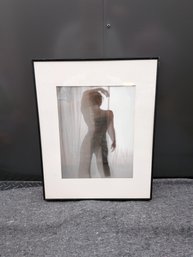 Framed Fine Art Nude Photograph Studio Silhouette Portrait Metal Frame