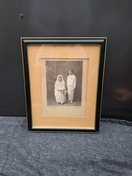 Framed Vintage First Communion Studio Portrait Photo Signed Annie Brophy Waterford Ireland