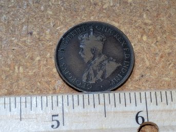 Australia 1911 Half Penny King George V Bronze First Year Of Issue