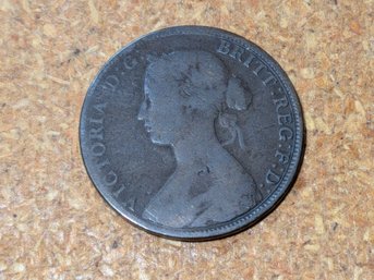 Great Britain 1864 Half Penny Queen Victoria Young Head Bronze