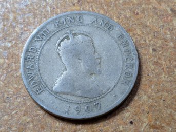 Jamaica 1907 One Penny King Edward VII Coin