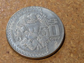 Mexico 1982 50 Pesos Coyolxauhqui Temple Mayor Mo Mint
