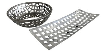Contemporary Metal Lattice Openwork Serving Set (2-Piece Set)