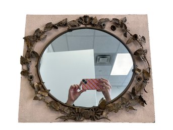 Vintage Art Nouveau-Style Easel Stand Tabletop Mirror