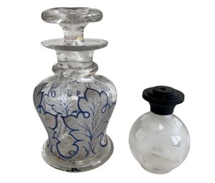 Grouping Of Vintage Glass Perfume Decanters (2-Piece Set) #2