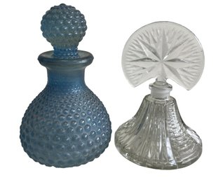 Grouping Of Vintage Glass Perfume Decanters (2-Piece Set) #3