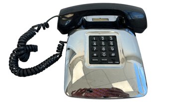 Chrome Retro Push-Button Telephone (NOT TESTED)