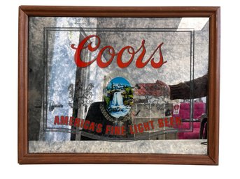 Vintage Coors 'America's Fine Light Beer' Lighted Mirror Sign