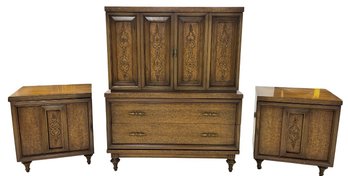 Mid-Century Mediterranean Revival Bedroom Suite (3-Piece Set)
