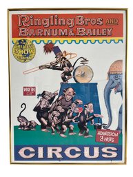 Framed Vintage Ringling Bros. And Barnum & Bailey Circus Poster