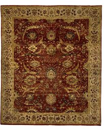 Traditional Sickle-Leaf Area Rug