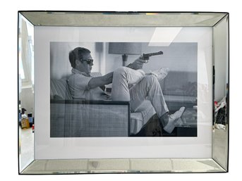 Brookpace Lascelles 'Steve McQueen Takes Aim' By John Dominis Print In Beveled Mirror Frame