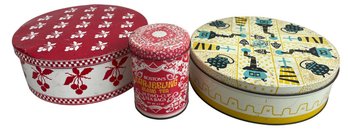 Vintage Decorative Tin Collection #6 (3-Piece Set)