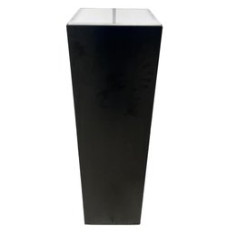 Sleek Black Display Pedestal With Transparent Top #1