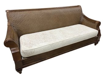 British Colonial-Style Rattan Sofa