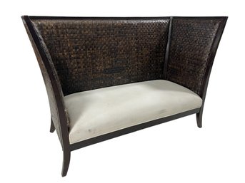 Regency-Style Rattan Sofa