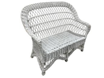 Vintage Wicker Loveseat