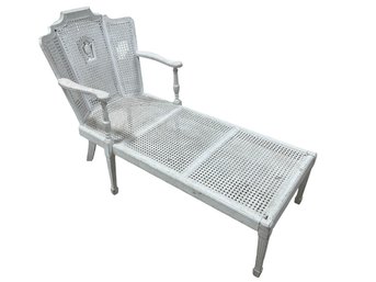 Vintage-Style Cane Chaise Lounge
