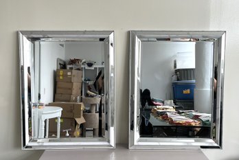 Twin Beveled Glass Mirrors (Set Of 2)