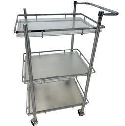Rectangular Frosted Tiered Serving Cart