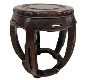 Chinese Rosewood Barrel Stool