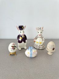 Grouping Of Vintage Easter-Themed Figurines (5-Piece Set)