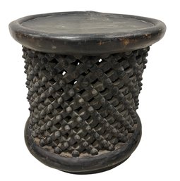 Black Bamileke-Style Spider Side Table
