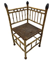 Victorian Bamboo Corner Chair
