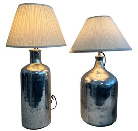 Restoration Hardware Vintage Mercury Glass Lamps (Bases Only, 2-Piece Set)