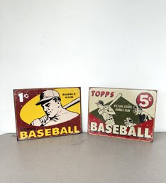 Topps Bubblegum Retro Tin Signs (2-Piece Set)