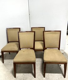 Set Of (4) Contemporary Upholstered Dining Chairs