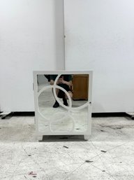 White Mirrored Cabinet Nightstand (#1)