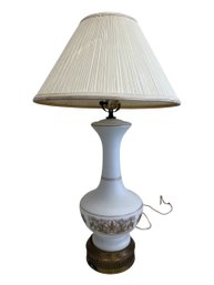 Vintage Milk Glass Table Lamp (Base Only)